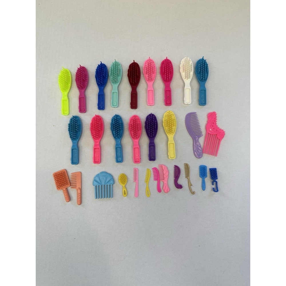 Barbie Hair Shell Brushes + Combs, 1980s 1990s Lot (29)
